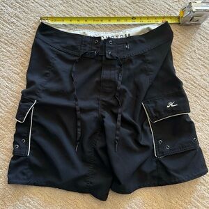 Hobie Custom Black and White Board Shorts